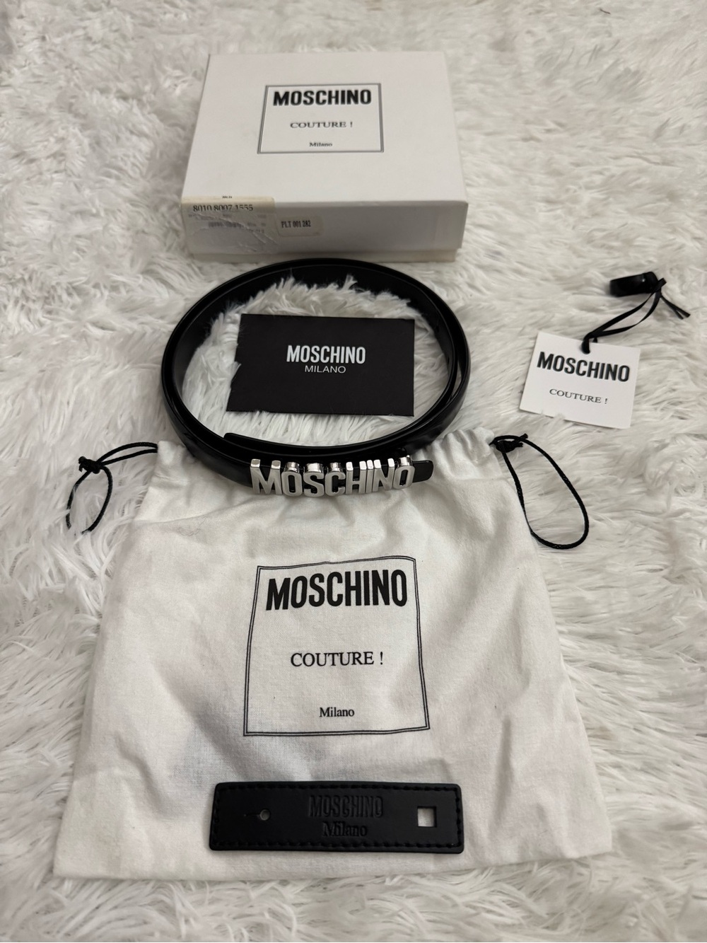 NWOT Moschino Logo Leather Belt!